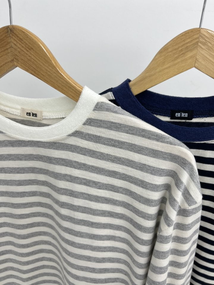 Enten - Korean Women Fashion - #womensfashion - Stripe Colored Tee - 5