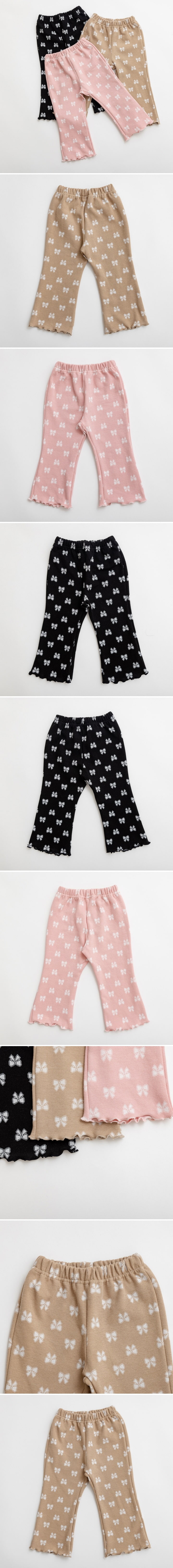 Ggbebe - Korean Children Fashion - #childofig - Ribbon Bootscut Pants