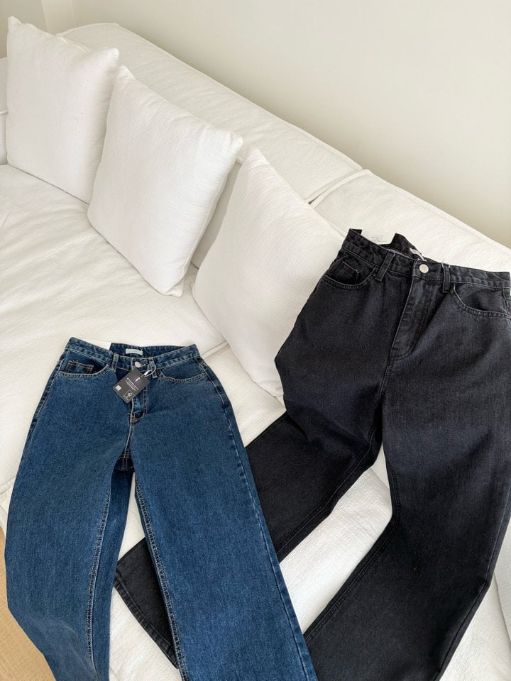 Hiyann - Korean Women Fashion - #vintagekidsstyle - Bannet Denim Pants - 4