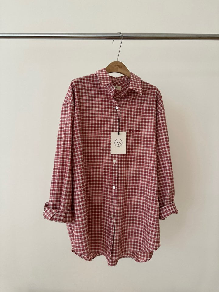 Hiyann - Korean Women Fashion - #pursuepretty - Bannet Check Shirt - 3