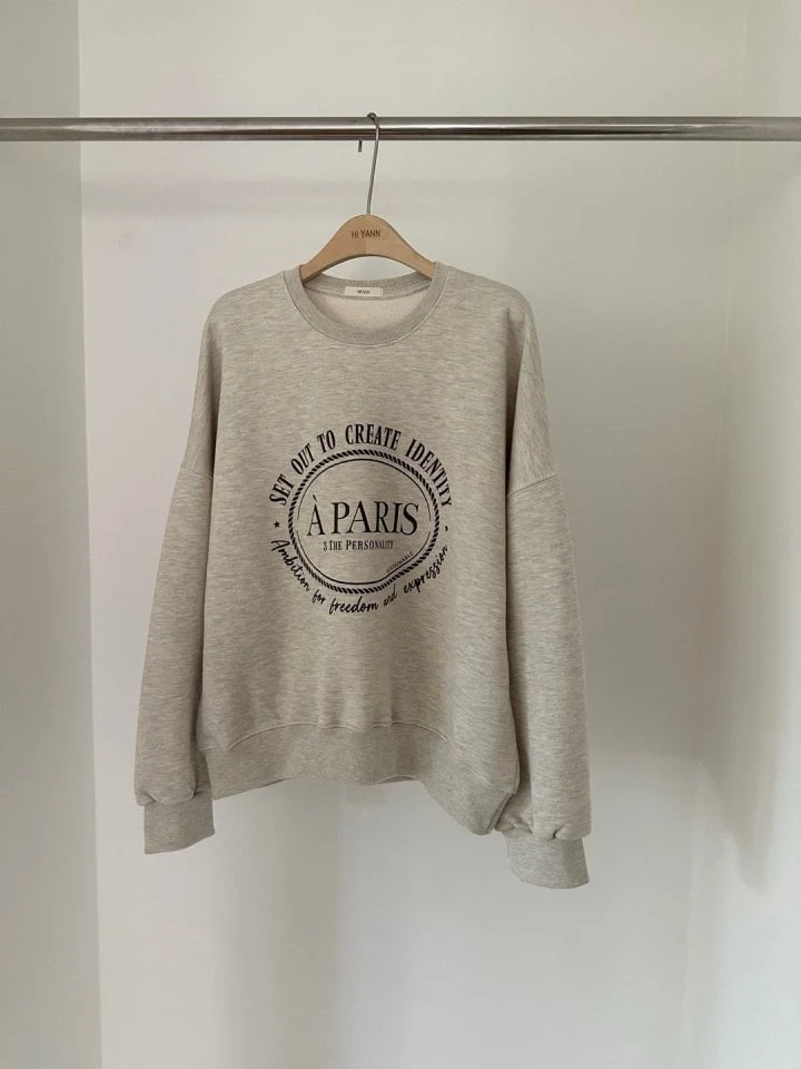 Hiyann - Korean Women Fashion - #womensfashion - Paris Sweatshirts - 2