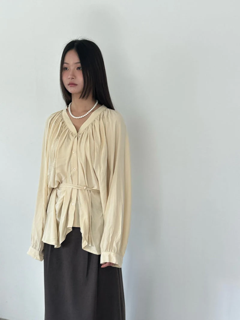 Hue - Korean Women Fashion - #momslook - Shirring Blouse - 5