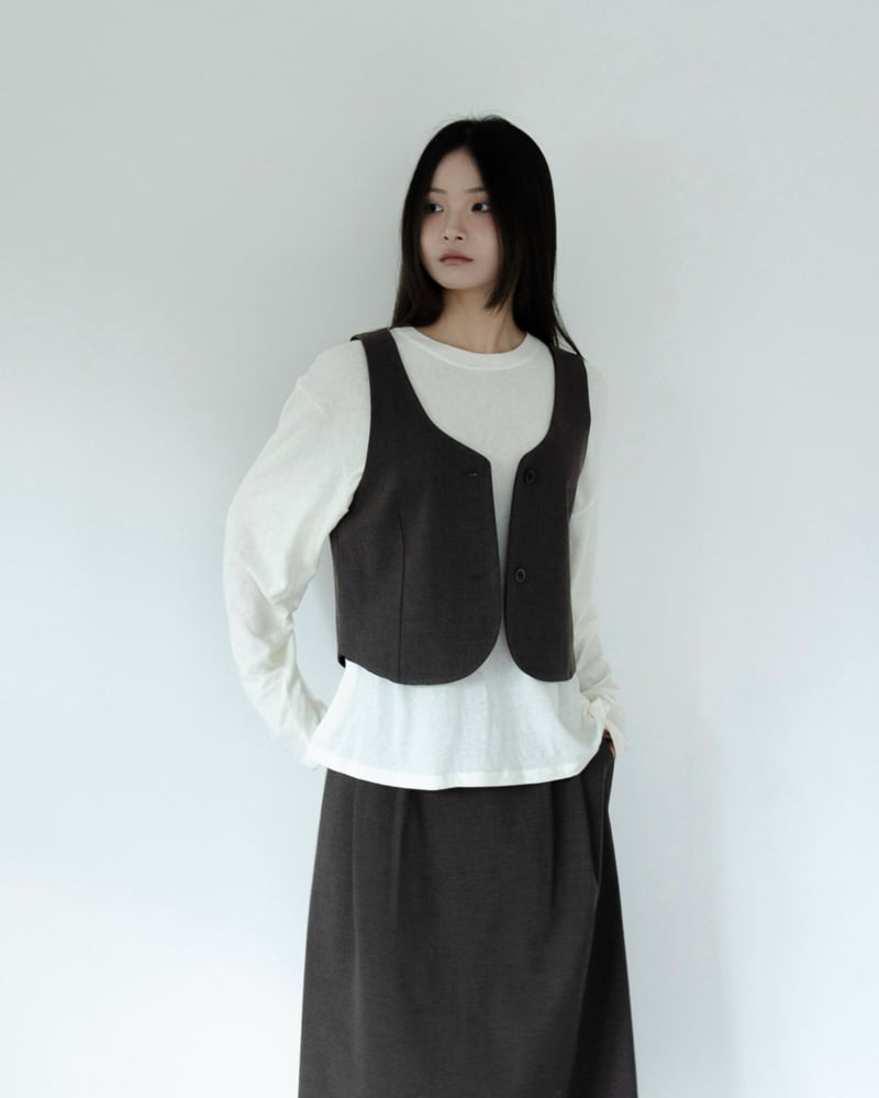 Hue - Korean Women Fashion - #thelittlethings - Lin Vest - 4