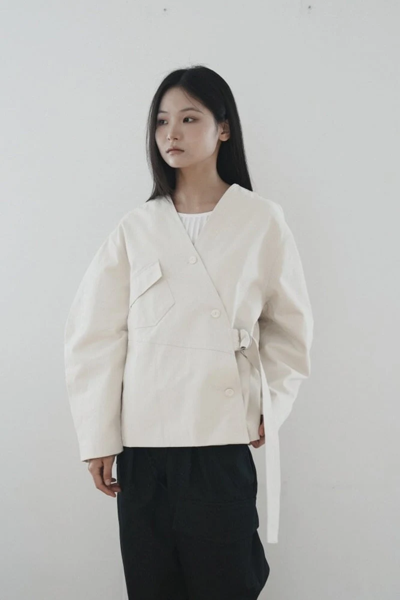 Hue - Korean Women Fashion - #momslook - Diagonal Jacket - 12