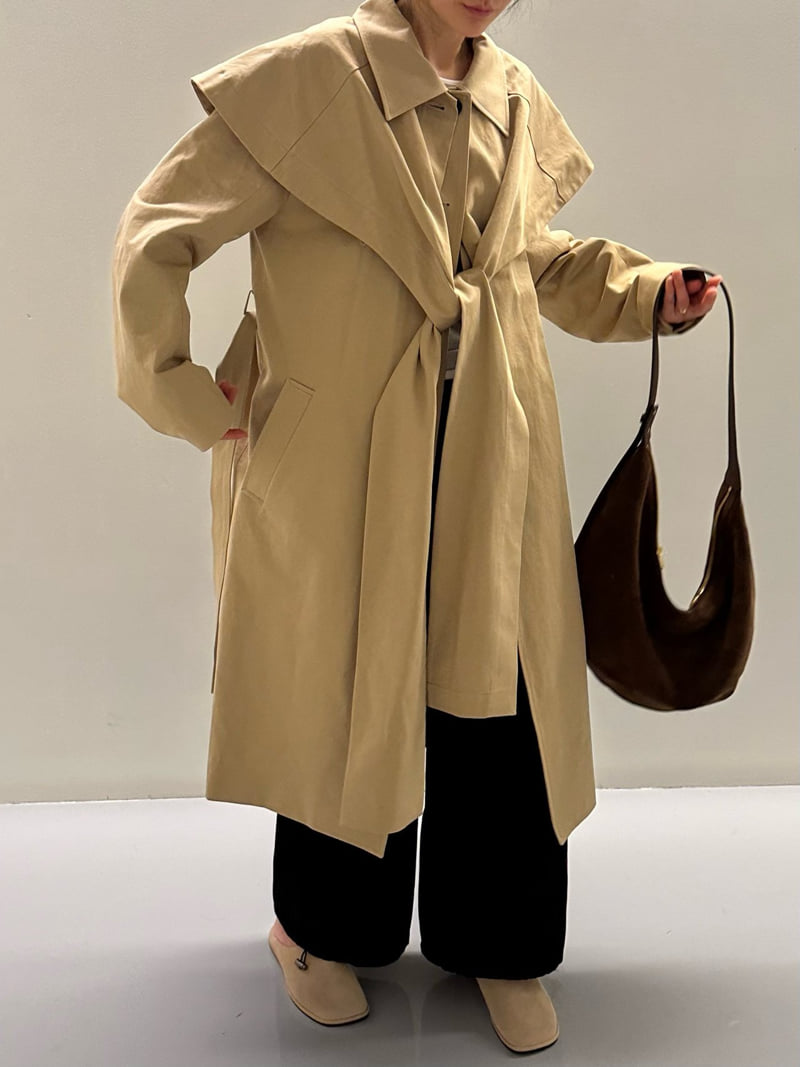 Hue - Korean Women Fashion - #shopsmall - Cape Trench Coat - 9