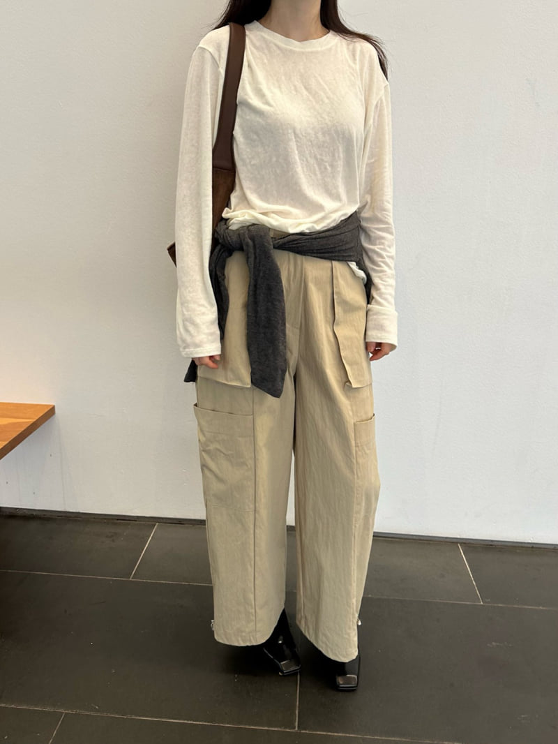 Hue - Korean Women Fashion - #vintageinspired - Double Pocket Pants - 5