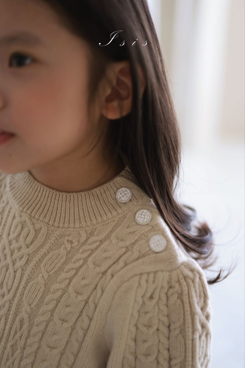 Isis - Korean Children Fashion - #Kfashion4kids - Paul Shawl Button Knit One-piece - 2