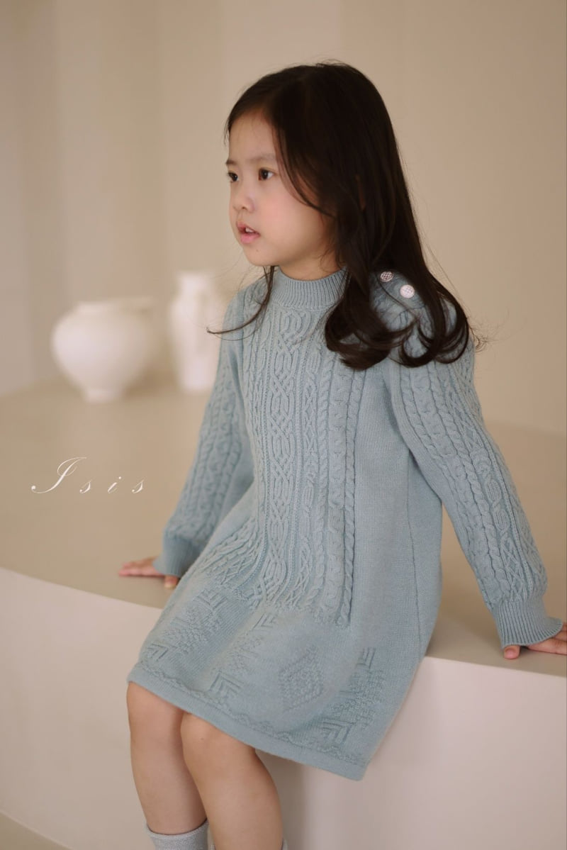 Isis - Korean Children Fashion - #childofig - Paul Shawl Button Knit One-piece - 7