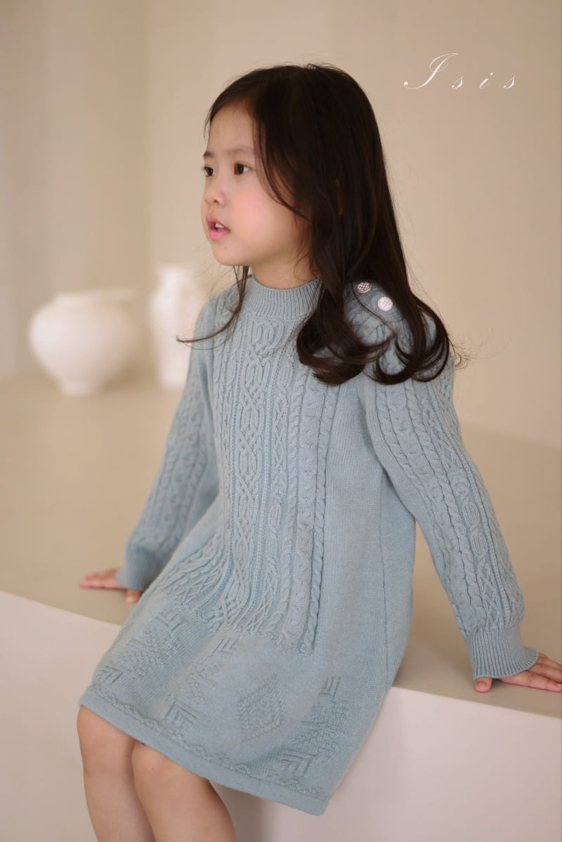 Isis - Korean Children Fashion - #childrensboutique - Paul Shawl Button Knit One-piece - 9