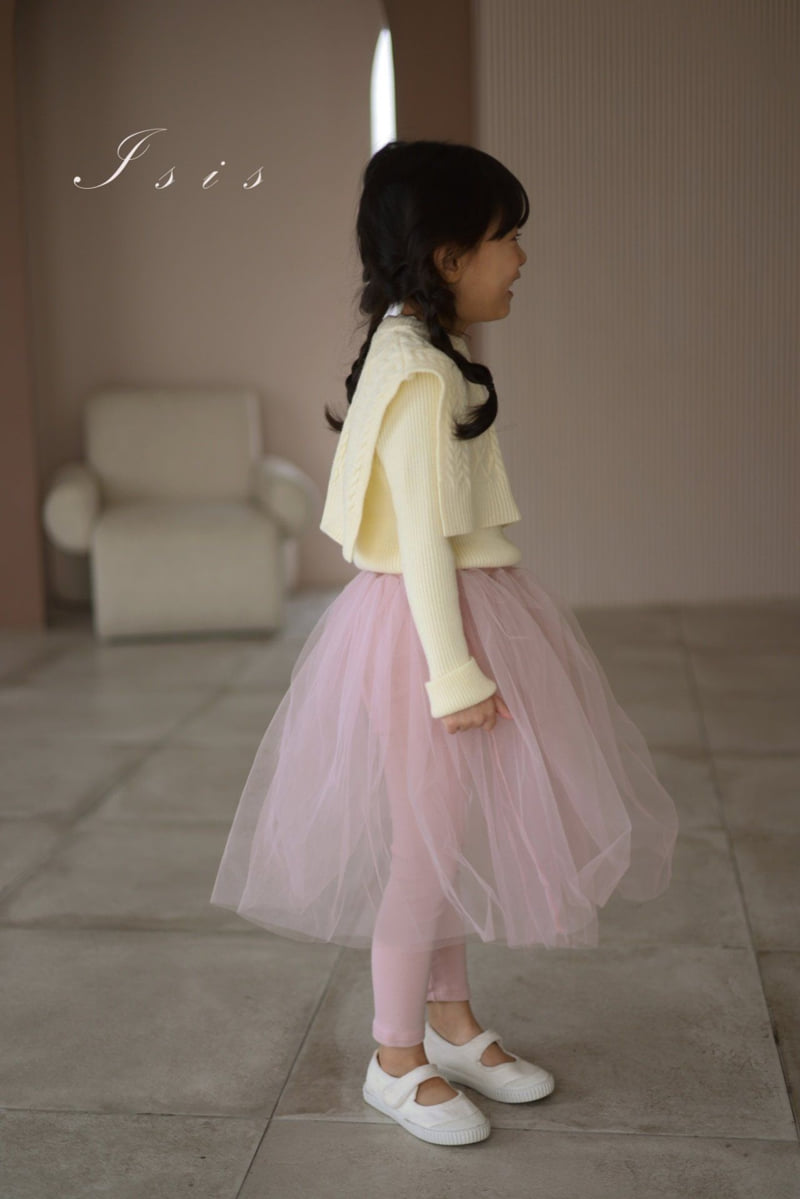 Isis - Korean Children Fashion - #designkidswear - Long Mesh Skirt Leggings - 9