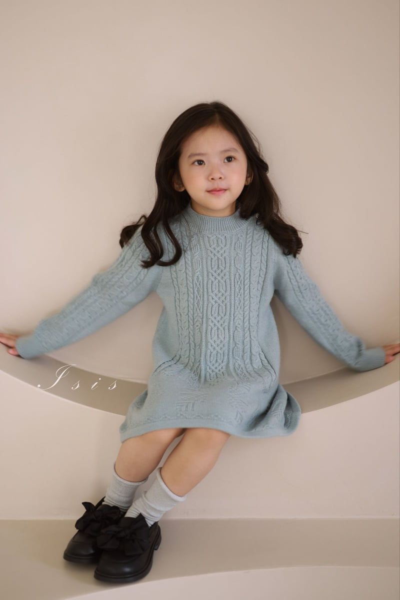 Isis - Korean Children Fashion - #prettylittlegirls - Paul Shawl Button Knit One-piece - 6