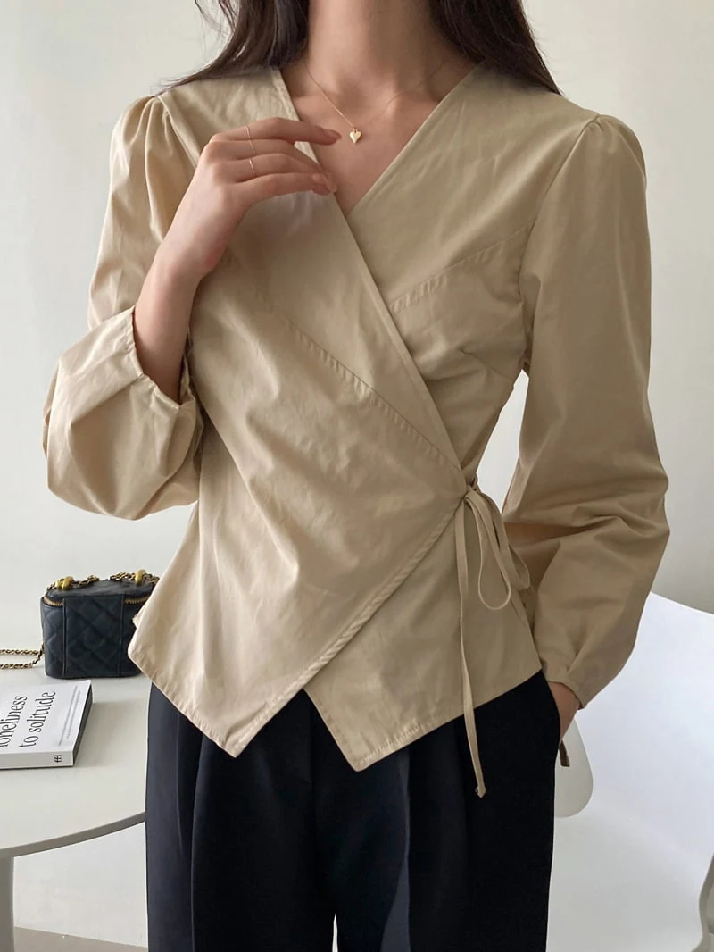 J dew - Korean Women Fashion - #thelittlethings - Mov Wrap Blouse - 2