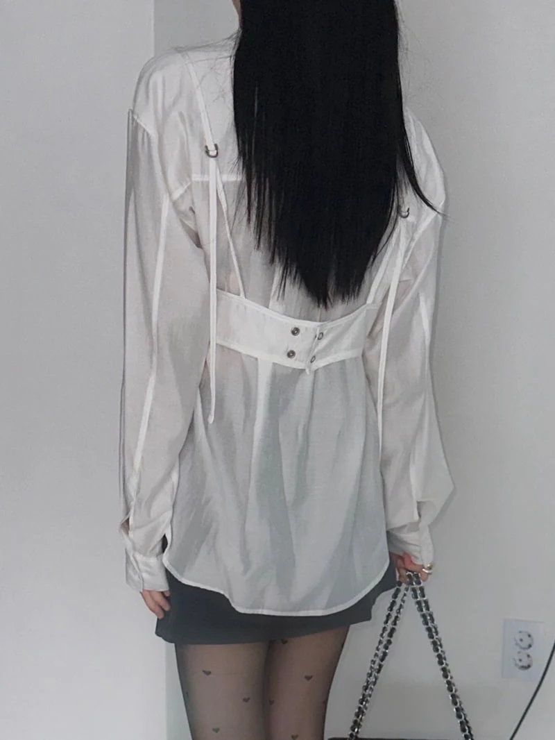 Jade Market - Korean Women Fashion - #womensfashion - Autumn Bustier Blouse - 10