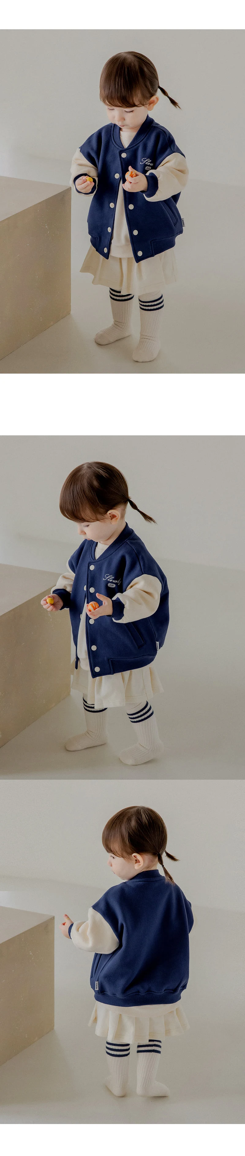 Kids Clara - Korean Baby Fashion - #babyclothing - Leo Fleece Baby Varsity Jumper - 4