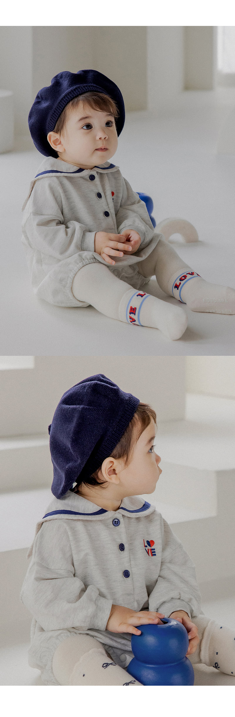 Kids Clara - Korean Baby Fashion - #babyoutfit - Salla Knit Baby Beret - 3