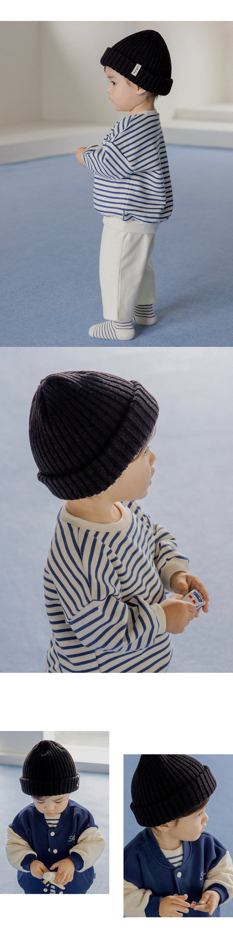 Kids Clara - Korean Baby Fashion - #onlinebabyboutique - Love Rib Baby Beanie - 2