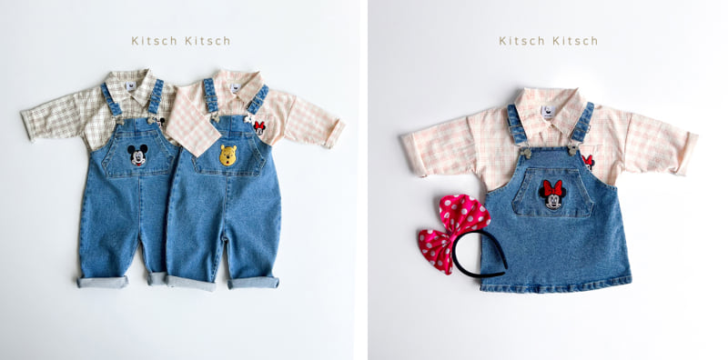 Kitsch Kitsch - Korean Children Fashion - #prettylittlegirls - Denim Overalls