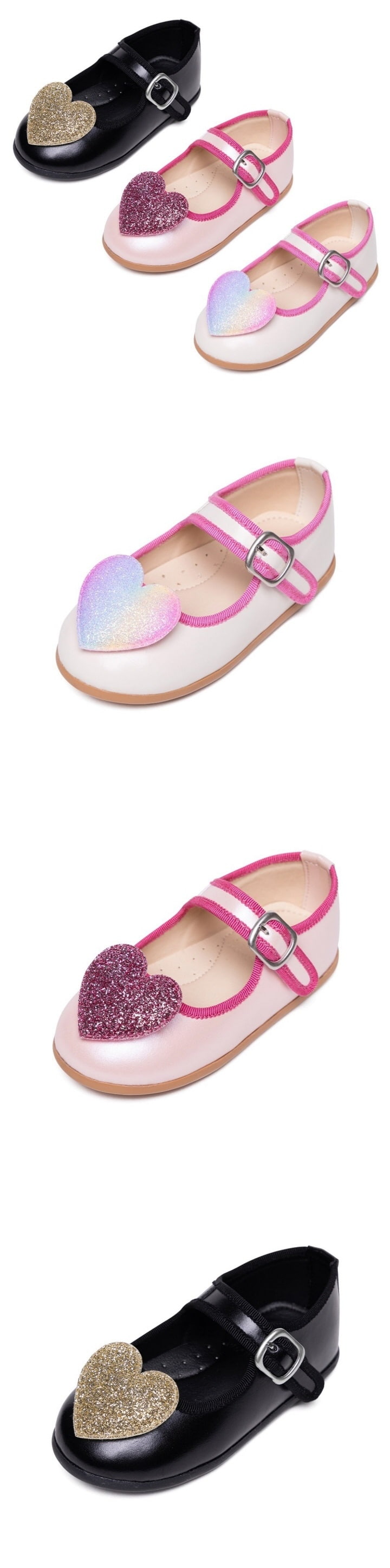 La Stella - Korean Baby Fashion - #babyoutfit - Heart Bongbong Flat