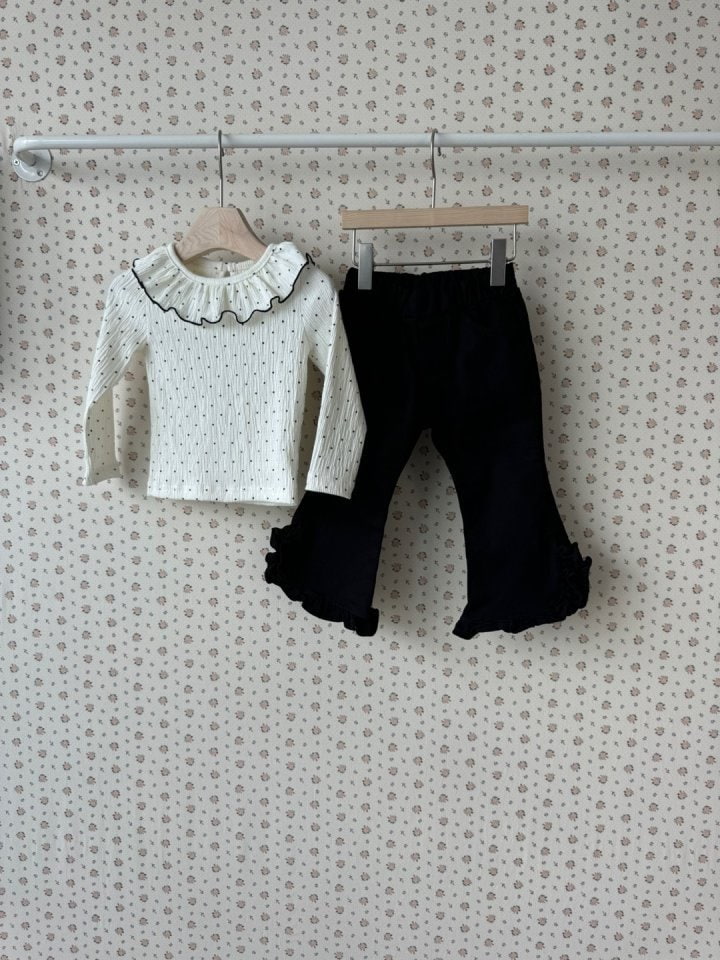 Le petitmot - Korean Children Fashion - #discoveringself - Dot Frill Tee - 12