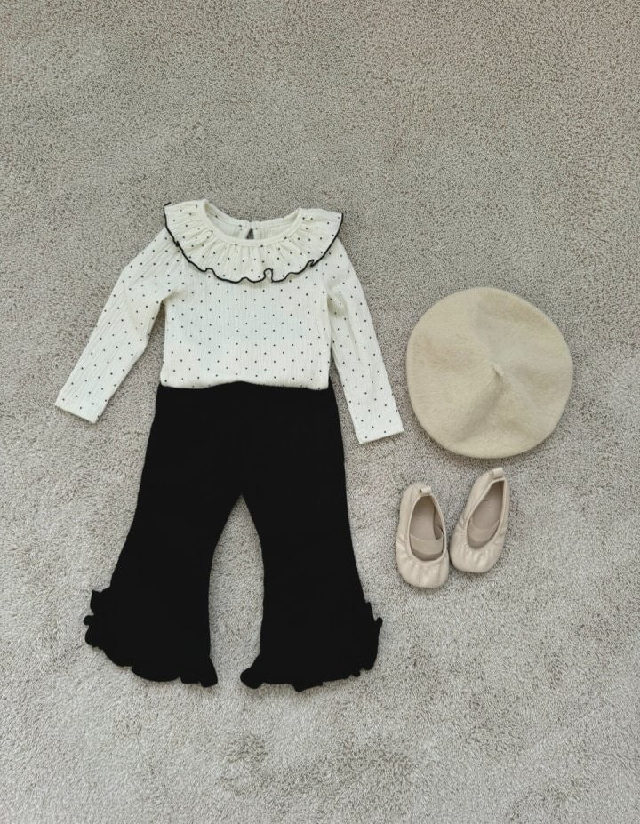 Le petitmot - Korean Children Fashion - #stylishchildhood - Dot Frill Tee - 8