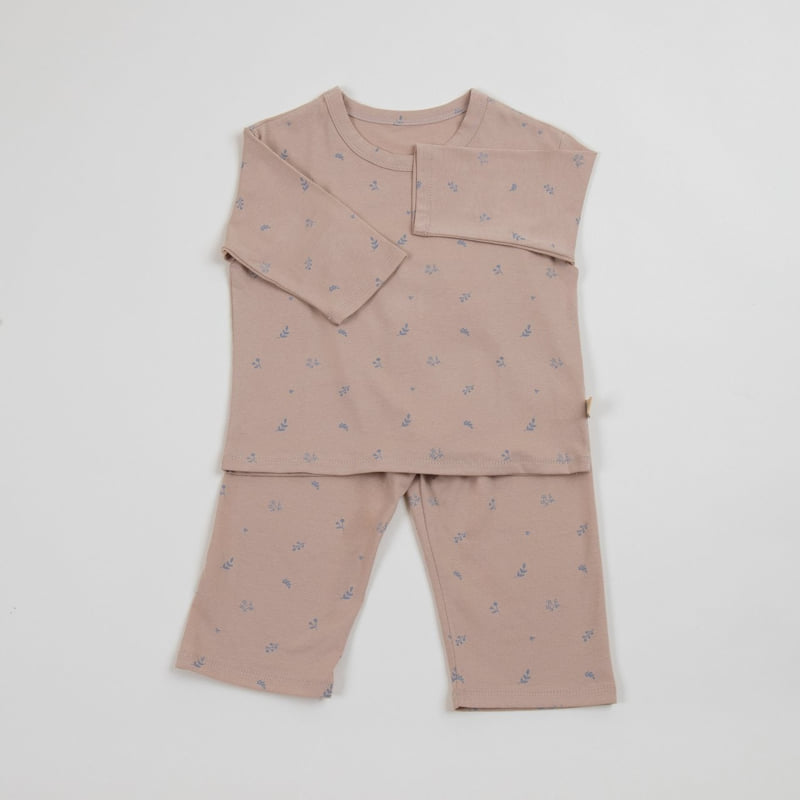 Lime & Blue - Korean Children Fashion - #Kfashion4kids - Organic Leaf Pajamas - 7