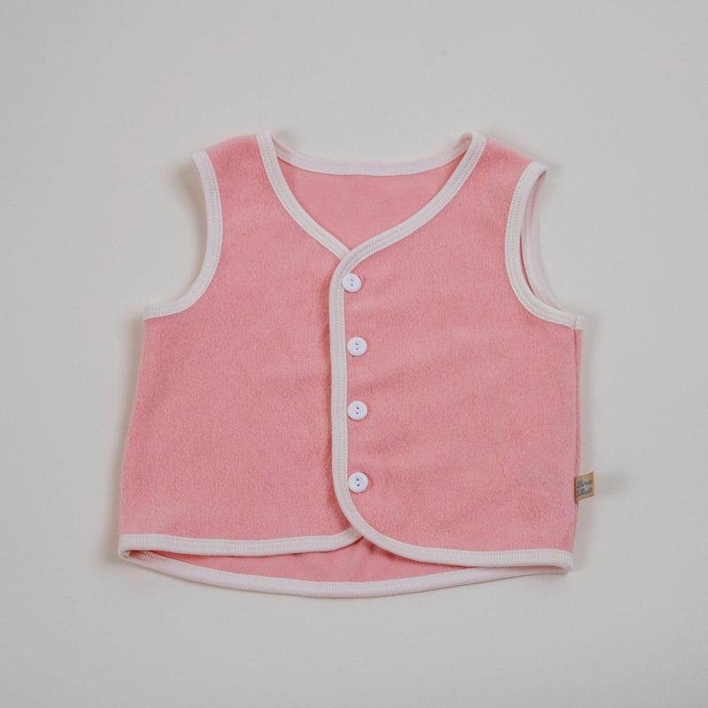 Lime & Blue - Korean Children Fashion - #childofig - Fleeced Short Vest - 2