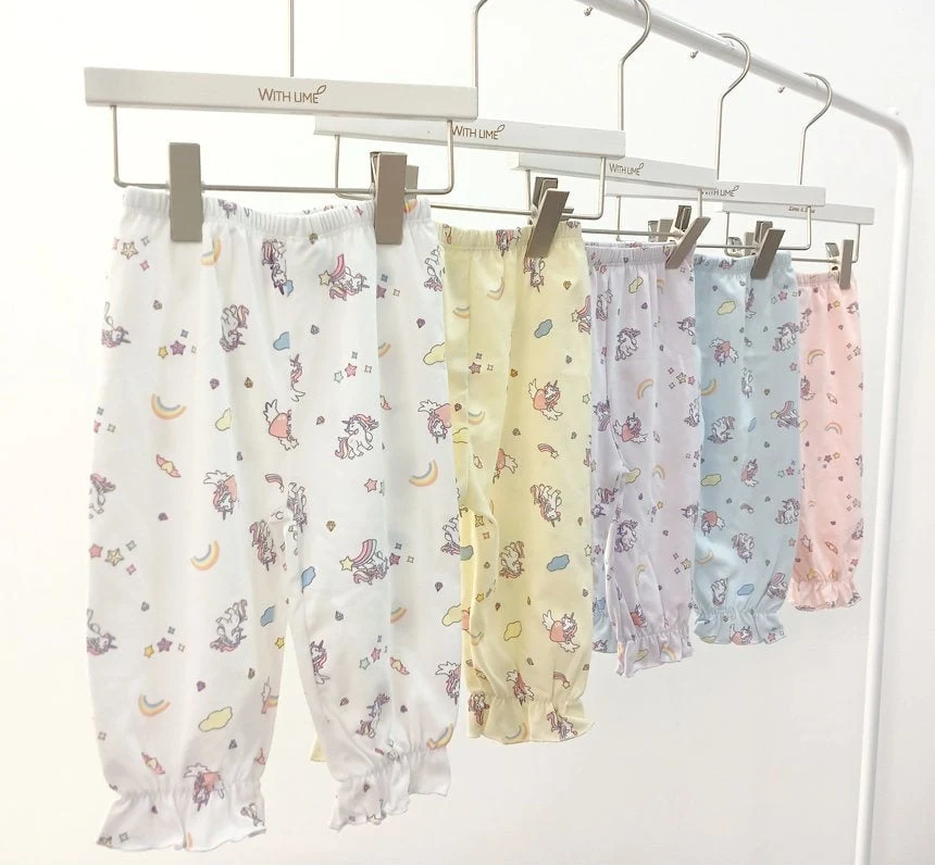 Lime & Blue - Korean Children Fashion - #childofig - Lovey Unicorn Pajamas - 3