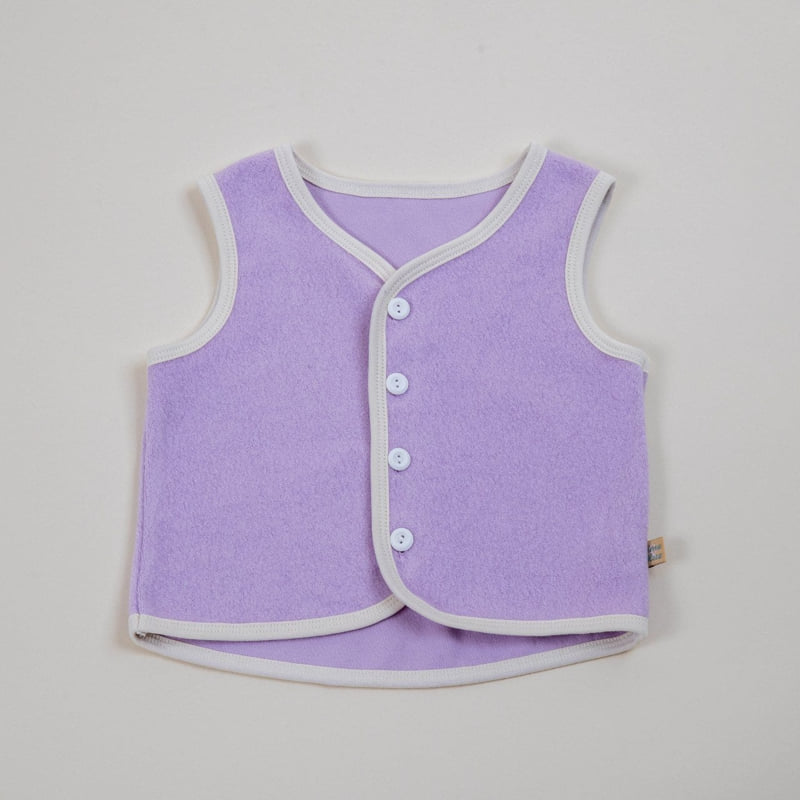 Lime & Blue - Korean Children Fashion - #childrensboutique - Fleeced Short Vest - 4