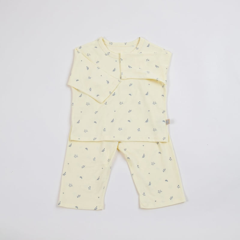 Lime & Blue - Korean Children Fashion - #discoveringself - Organic Leaf Pajamas - 2