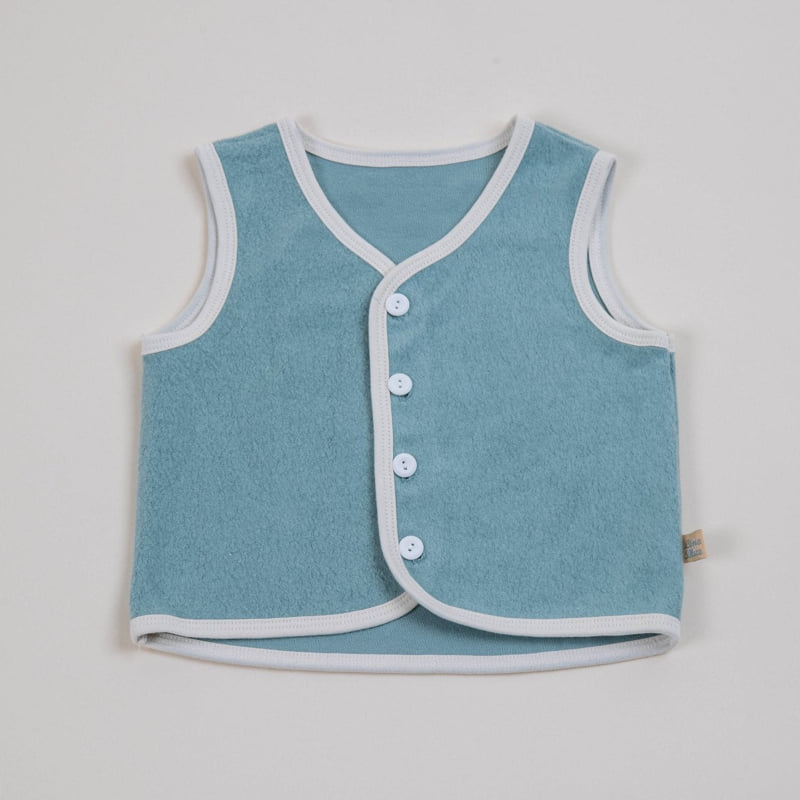 Lime & Blue - Korean Children Fashion - #fashionkids - Fleeced Short Vest - 6