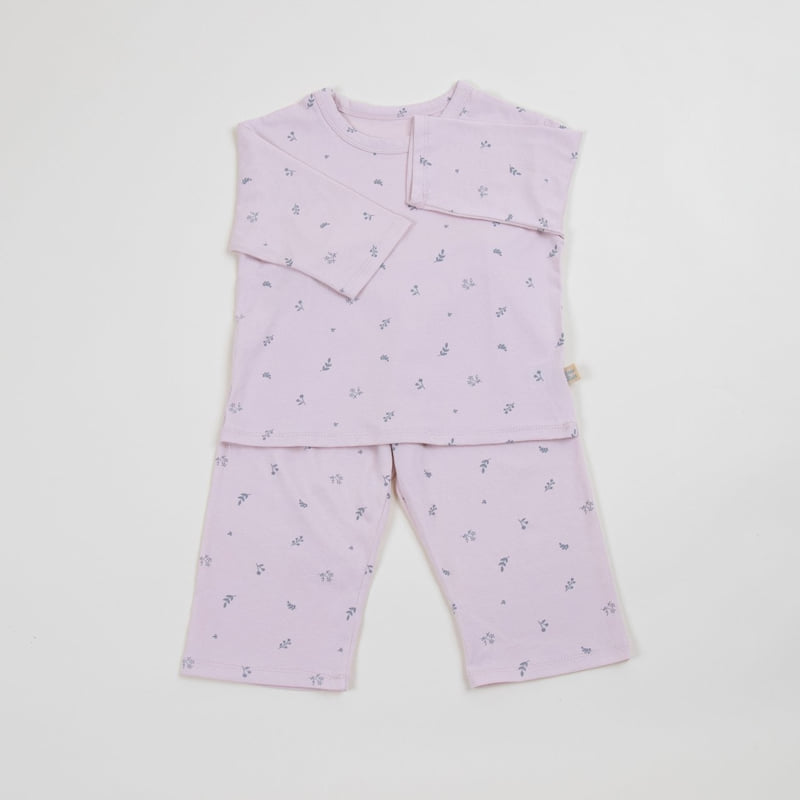 Lime & Blue - Korean Children Fashion - #fashionkids - Organic Leaf Pajamas - 3