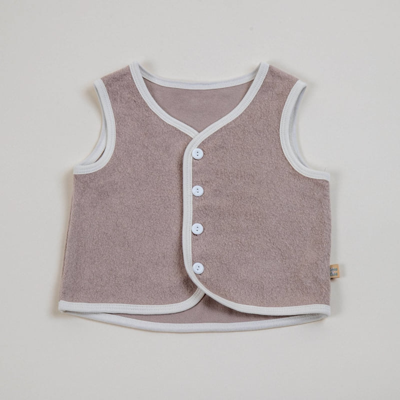 Lime & Blue - Korean Children Fashion - #kidsshorts - Fleeced Short Vest - 7