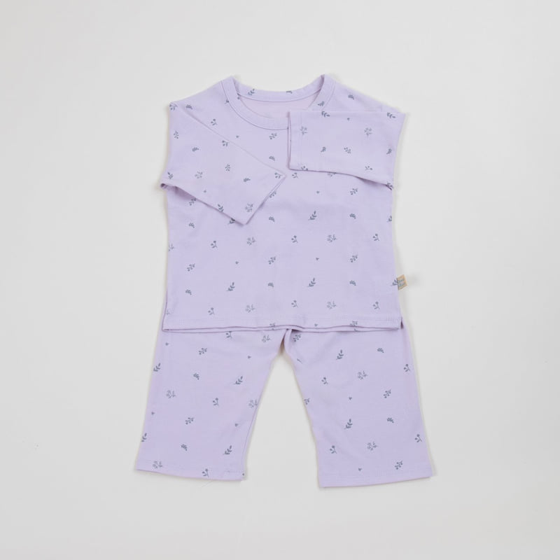 Lime & Blue - Korean Children Fashion - #fashionkids - Organic Leaf Pajamas - 4