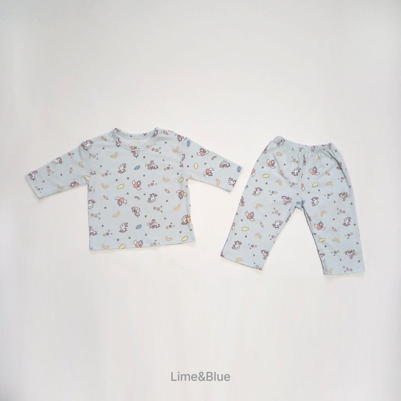 Lime & Blue - Korean Children Fashion - #kidsstore - One Pick Unicorn Pajamas - 6