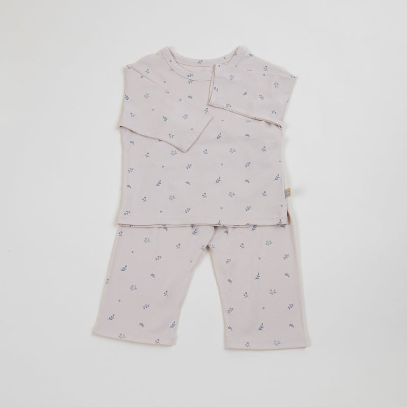 Lime & Blue - Korean Children Fashion - #kidzfashiontrend - Organic Leaf Pajamas - 6