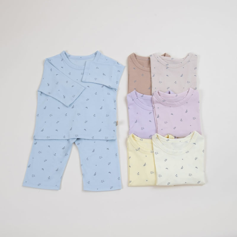 Lime & Blue - Korean Children Fashion - #minifashionista - Organic Leaf Pajamas - 10