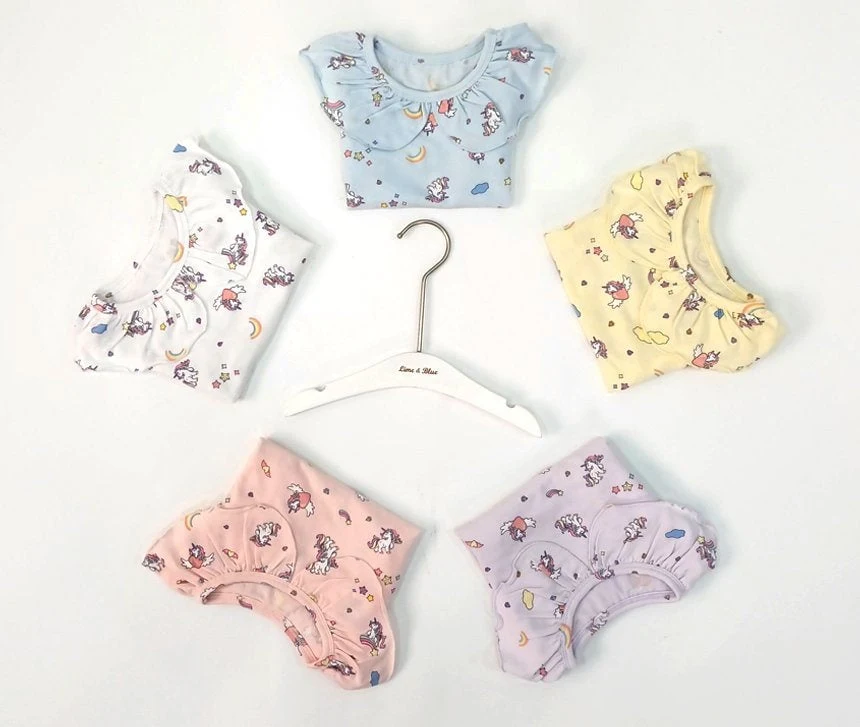 Lime & Blue - Korean Children Fashion - #minifashionista - Lovey Unicorn Pajamas