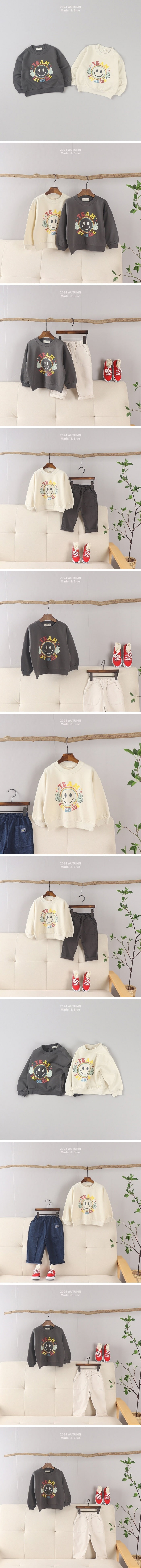 Made Blue - Korean Children Fashion - #Kfashion4kids - V Smile Sweatshirts