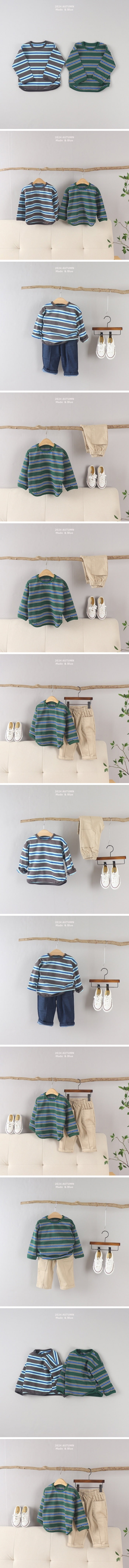 Made Blue - Korean Children Fashion - #discoveringself - Stripe Tee