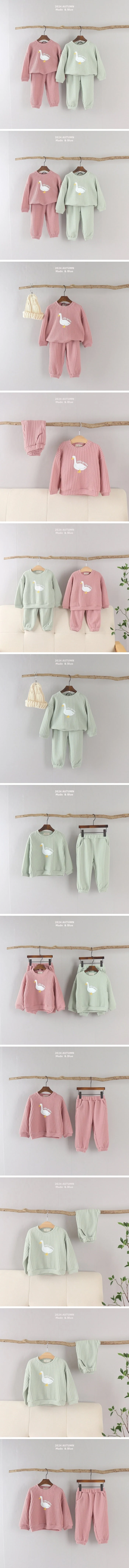 Made Blue - Korean Children Fashion - #kidzfashiontrend - Duck Top Bottom Set