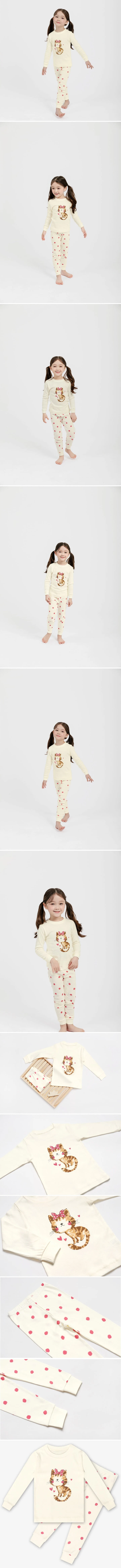 Mellisse - Korean Baby Fashion - #babyoutfit - Love Cat Pajamas