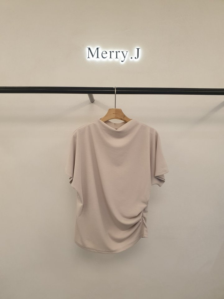 Merry J - Korean Women Fashion - #momslook - Monchew Drape Tee - 5