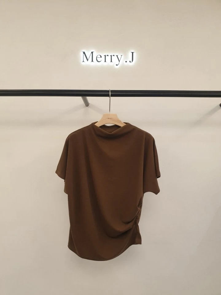 Merry J - Korean Women Fashion - #momslook - Monchew Drape Tee - 6