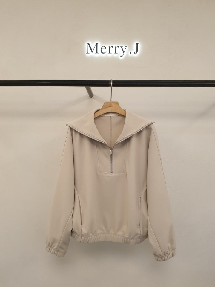 Merry J - Korean Women Fashion - #momslook - Leese Zipper Sweatshirts - 6