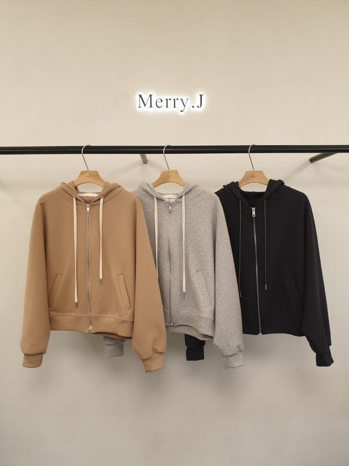 Merry J - Korean Women Fashion - #vintageinspired - Nelly Hoodie Zip-up - 4