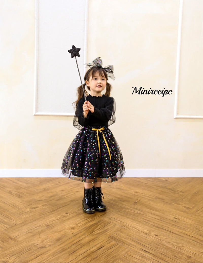 Mini Recipe - Korean Children Fashion - #childofig - Starstar Skirt - 9