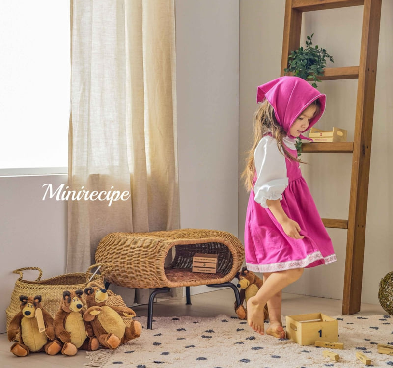 Mini Recipe - Korean Children Fashion - #littlefashionista - Micha Bear One-piece with Bandana - 3