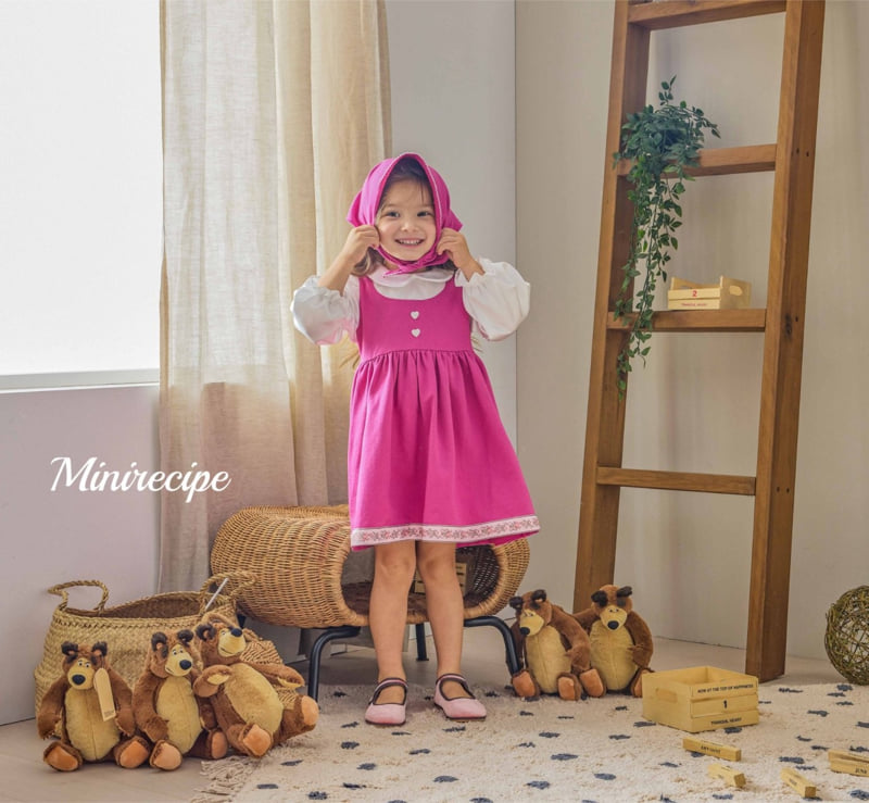 Mini Recipe - Korean Children Fashion - #minifashionista - Micha Bear One-piece with Bandana - 5