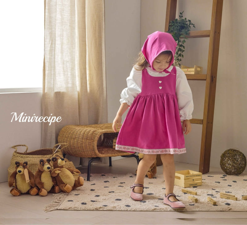 Mini Recipe - Korean Children Fashion - #prettylittlegirls - Micha Bear One-piece with Bandana - 6