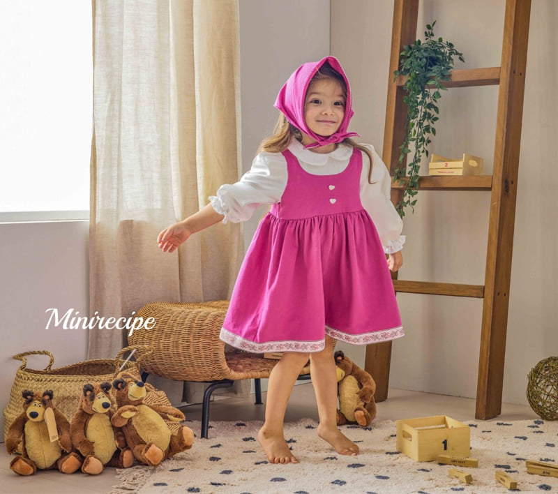 Mini Recipe - Korean Children Fashion - #todddlerfashion - Micha Bear One-piece with Bandana - 7